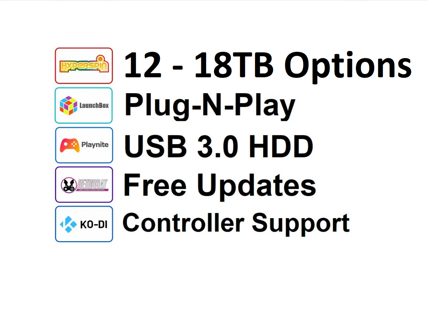 12-18TB Gaming Hard Drive-Steam Deck / Rog Ally Drive-Arcade Cabinet System Drive- Windows Plug n Play